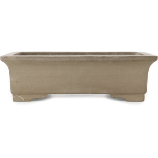 Sanpo(u) 393 mm rectangular unglazed bonsai pot by Sanpo, Japan