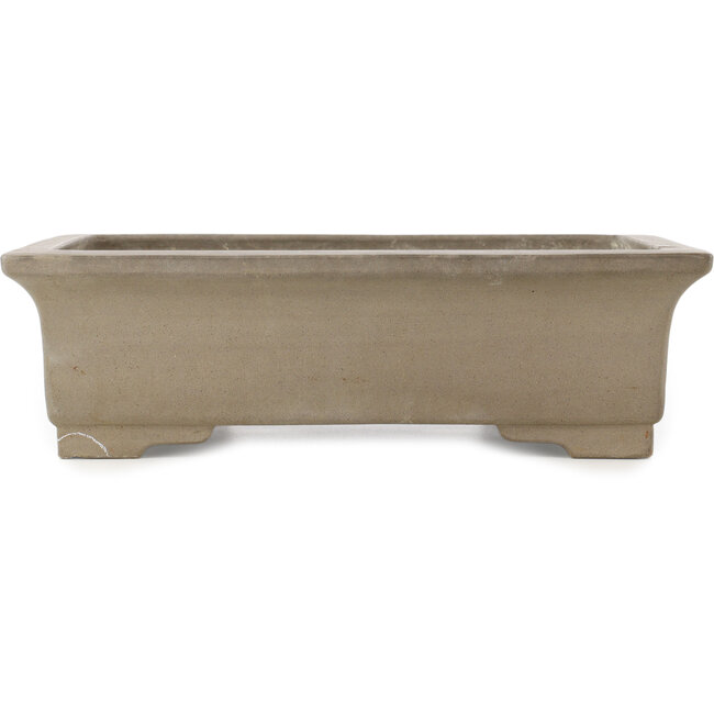 Maceta rectangular sin esmaltar para bonsái de Sanpo - 393 x 308 x 113 mm