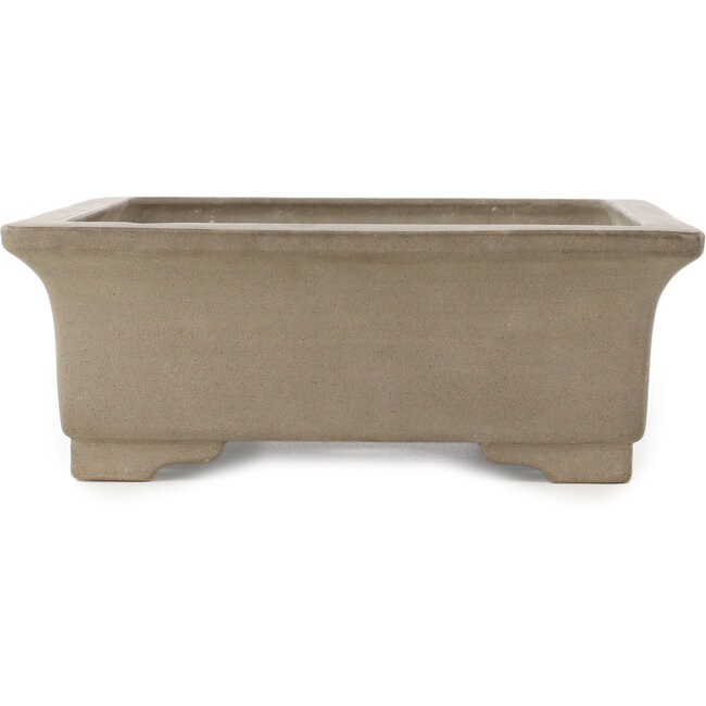 Rectangular unglazed bonsai pot by Sanpo - 393 x 308 x 113 mm