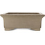 Maceta rectangular sin esmaltar para bonsái de Sanpo - 393 x 308 x 113 mm