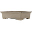 Rectangular unglazed bonsai pot by Sanpo - 393 x 308 x 113 mm