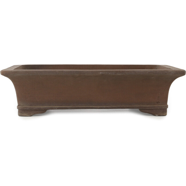 Rectangular unglazed bonsai pot by Mazan - 463 x 360 x 115 mm