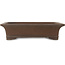 Rectangular unglazed bonsai pot by Mazan - 463 x 360 x 115 mm