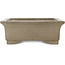 Rectangular unglazed bonsai pot by Sanpo - 393 x 308 x 113 mm