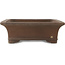Rectangular unglazed bonsai pot by Mazan - 463 x 360 x 115 mm