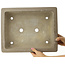 Maceta rectangular sin esmaltar para bonsái de Sanpo - 393 x 308 x 113 mm