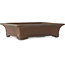 Rectangular unglazed bonsai pot by Mazan - 463 x 360 x 115 mm
