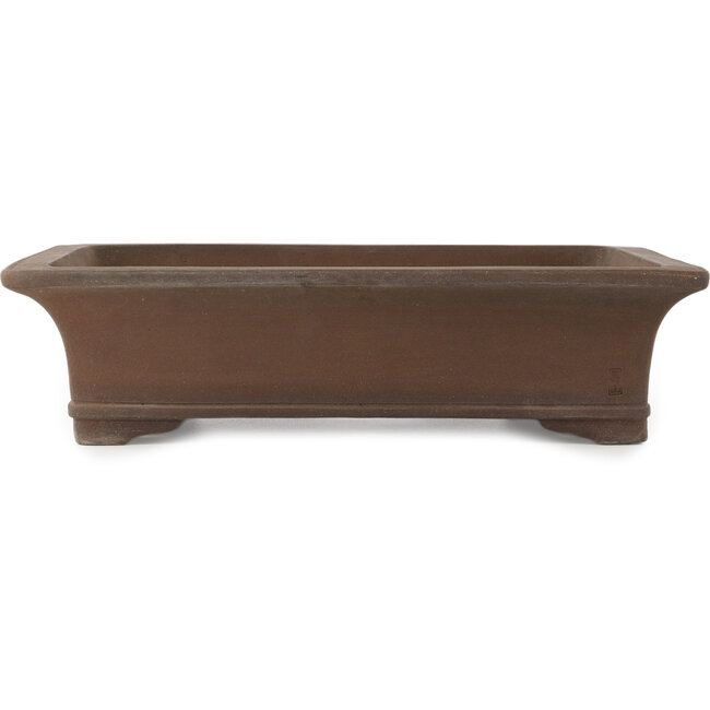 Maceta rectangular sin esmaltar para bonsái de Mazan - 463 x 360 x 115 mm