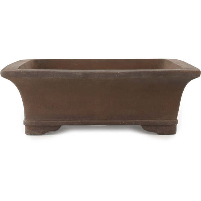 Rectangular unglazed bonsai pot by Mazan - 463 x 360 x 115 mm