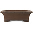 Rectangular unglazed bonsai pot by Mazan - 463 x 360 x 115 mm
