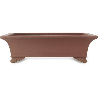  Yamaaki Maceta para bonsái rectangular sin esmaltar de 495 mm de Yamaaki, Tokoname, Japón