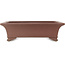 Rectangular unglazed bonsai pot by Yamaaki - 495 x 365 x 145 mm