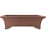 Rectangular unglazed bonsai pot by Yamaaki - 495 x 365 x 145 mm