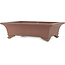 Rectangular unglazed bonsai pot by Yamaaki - 495 x 365 x 145 mm