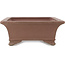 Rectangular unglazed bonsai pot by Yamaaki - 495 x 365 x 145 mm