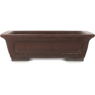  Yamaaki Maceta para bonsái rectangular sin esmaltar de 427 mm de Yamaaki, Tokoname, Japón