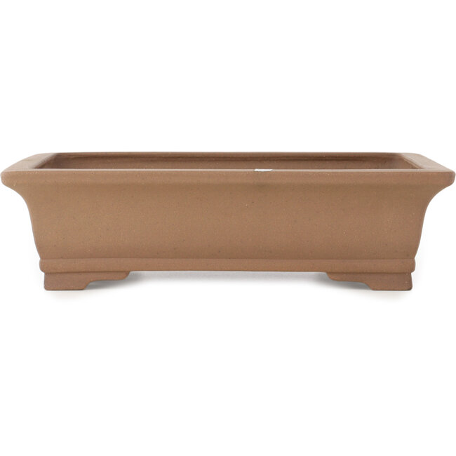 Rectangular unglazed bonsai pot by Sanpo - 390 x 295 x 105 mm