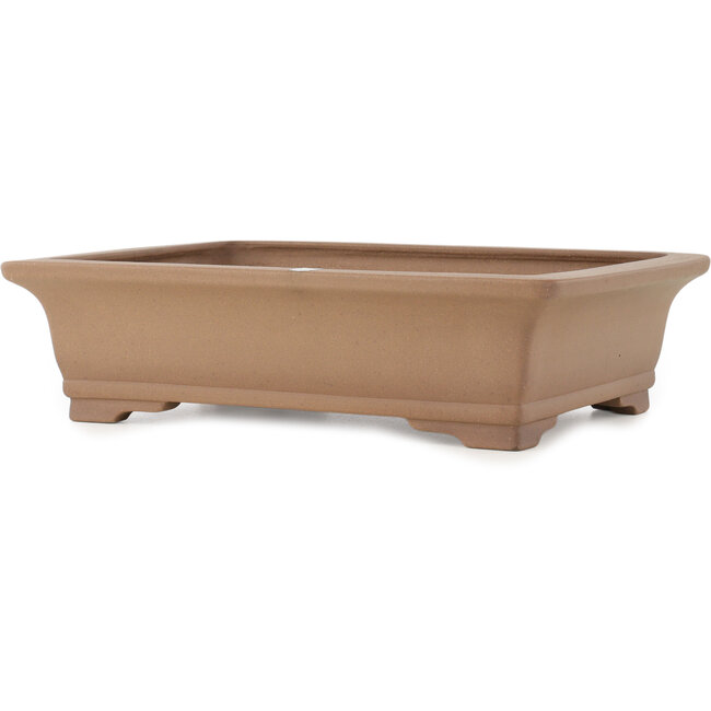 Maceta rectangular sin esmaltar para bonsái de Sanpo - 390 x 295 x 105 mm