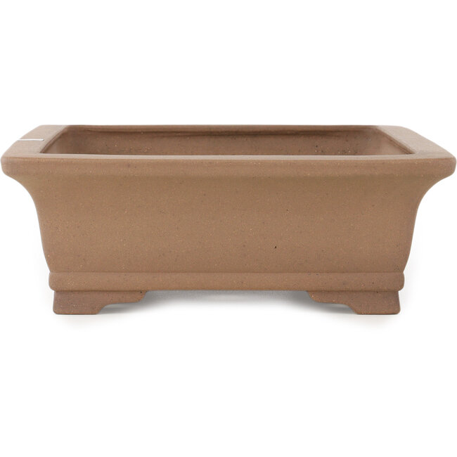 Pot à bonsaï rectangulaire non émaillé de Sanpo - 390 x 295 x 105 mm