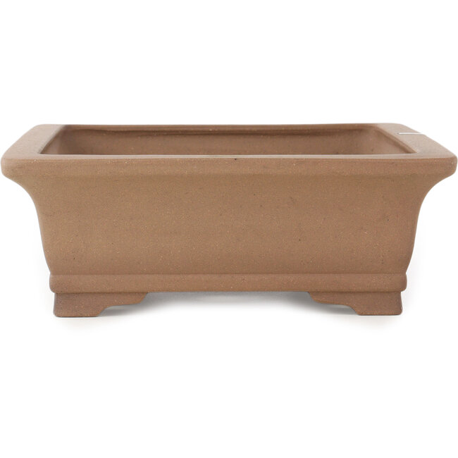 Pot à bonsaï rectangulaire non émaillé de Sanpo - 390 x 295 x 105 mm