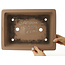 Rectangular unglazed bonsai pot by Sanpo - 390 x 295 x 105 mm