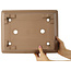 Maceta rectangular sin esmaltar para bonsái de Sanpo - 390 x 295 x 105 mm