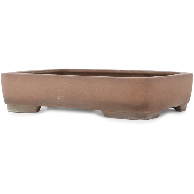 Ovale ongeglazuurde bonsaipot van Sanpo - 373 x 283 x 80 mm