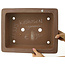 Maceta rectangular sin esmaltar para bonsái de Yamaaki Koshosen (primera generación) - 420 x 330 x 120 mm