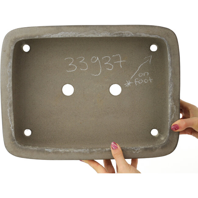 Maceta para bonsái ovalada sin esmaltar - 370 x 280 x 98 mm