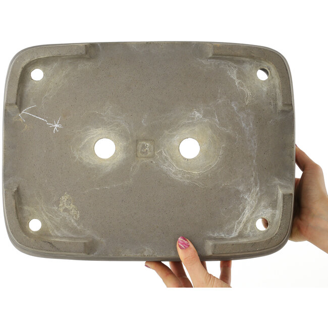 Pot à bonsaï ovale non émaillé - 370 x 280 x 98 mm