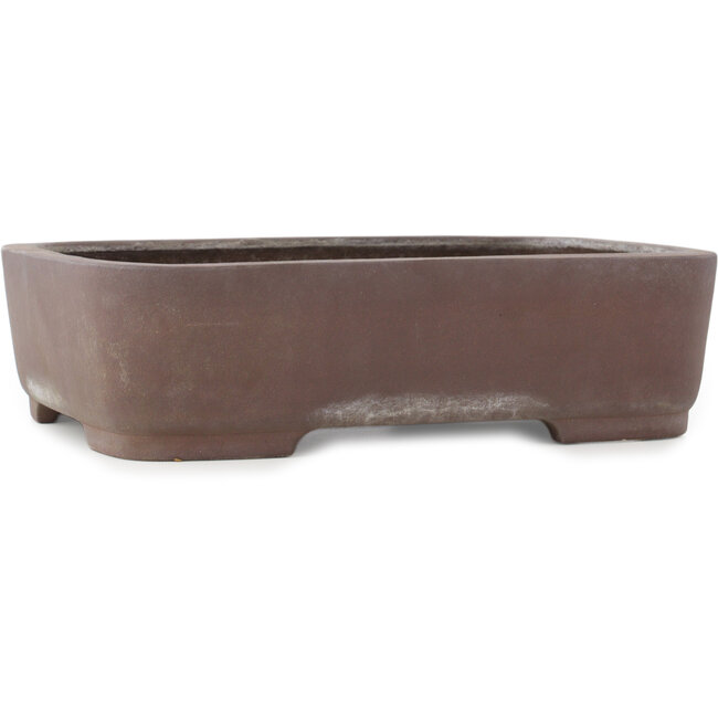 Pot à bonsaï ovale non émaillé de Kisen - 408 x 312 x 110 mm