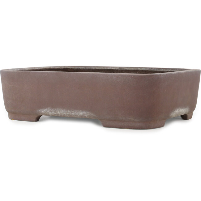 Ovale ongeglazuurde bonsai pot van Kisen - 408 x 312 x 110 mm