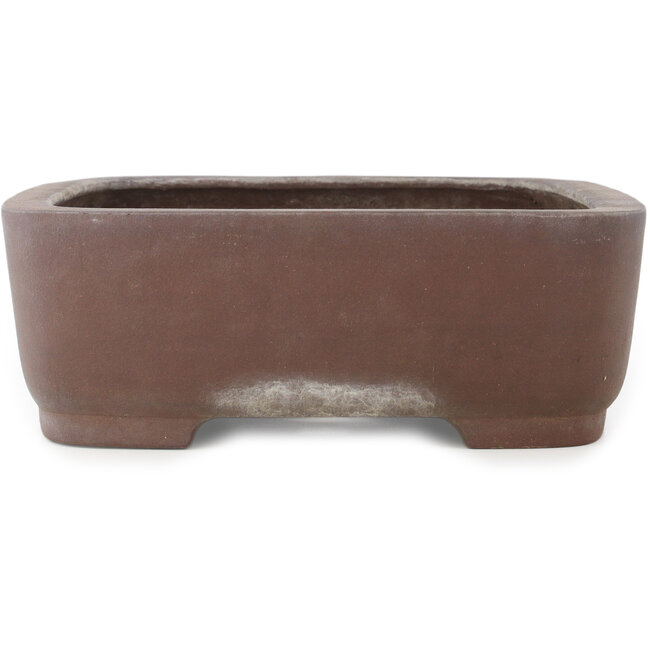 Ovale ongeglazuurde bonsai pot van Kisen - 408 x 312 x 110 mm