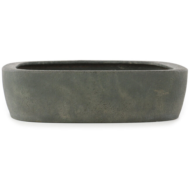 Oval unglazed bonsai pot - 366 x 285 x 70 mm