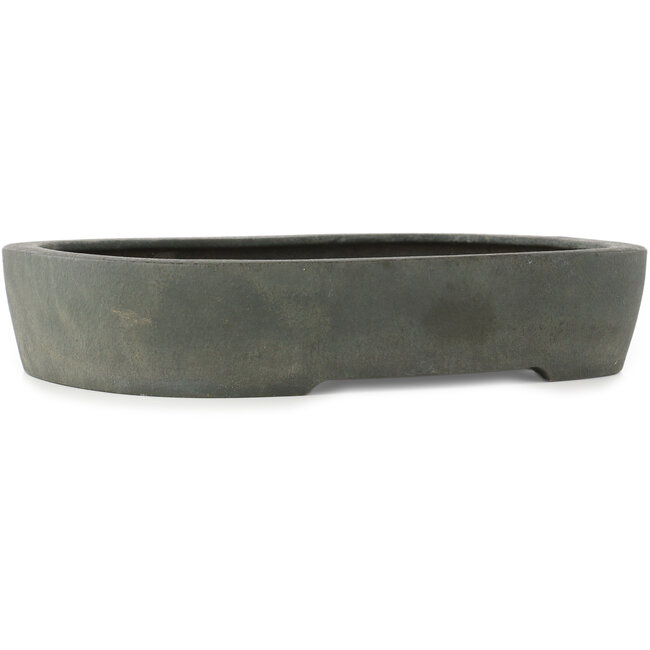 Oval unglazed bonsai pot - 366 x 285 x 70 mm