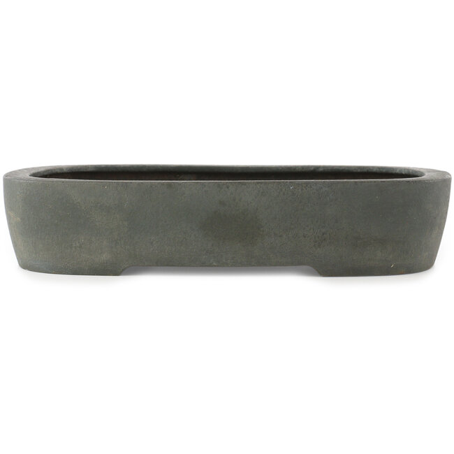 Oval unglazed bonsai pot - 366 x 285 x 70 mm