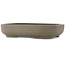 Oval unglazed bonsai pot by Seibun - 465 x 357 x 95 mm
