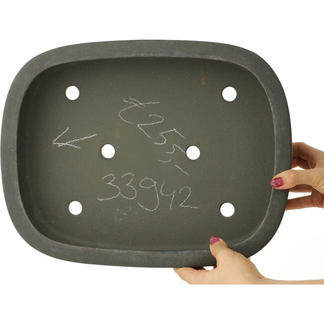 Pot à bonsaï ovale non émaillé - 366 x 285 x 70 mm