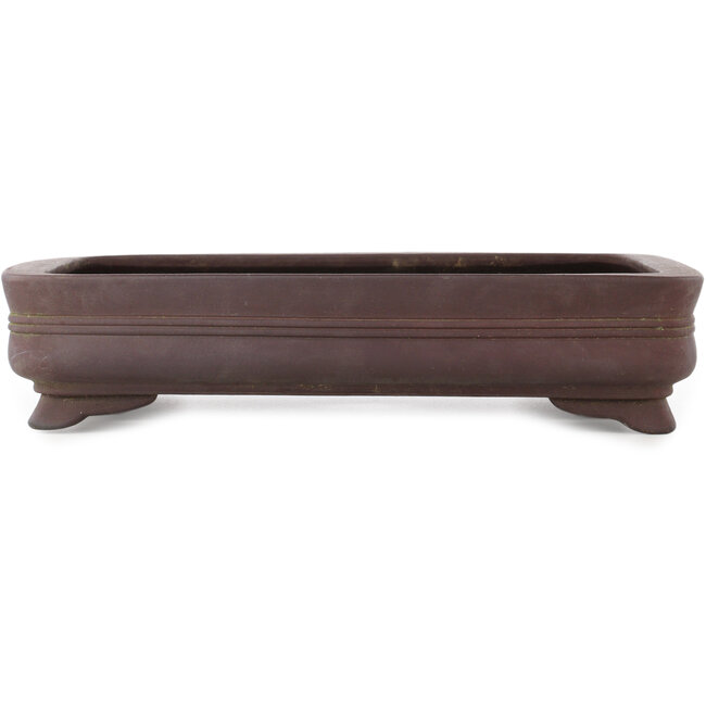 Rectangular unglazed bonsai pot - 390 x 312 x 85 mm