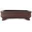 Rectangular unglazed bonsai pot - 390 x 312 x 85 mm
