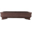 Rectangular unglazed bonsai pot - 390 x 312 x 85 mm