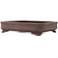 Rectangular unglazed bonsai pot - 390 x 312 x 85 mm