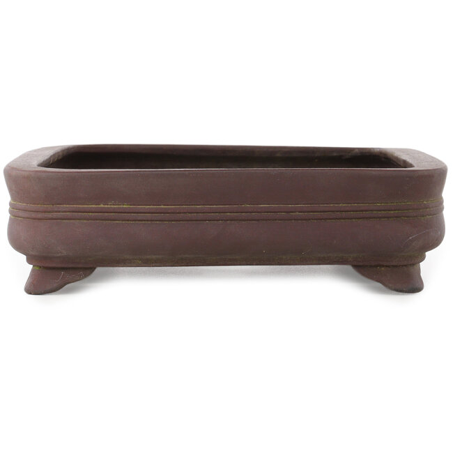 Rectangular unglazed bonsai pot - 390 x 312 x 85 mm