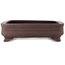 Rectangular unglazed bonsai pot - 390 x 312 x 85 mm