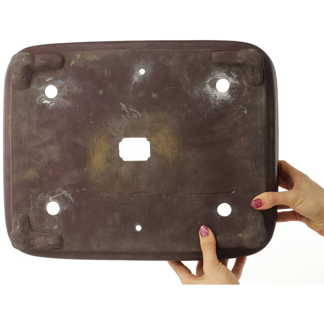 Pot à bonsaï rectangulaire non émaillé - 390 x 312 x 85 mm