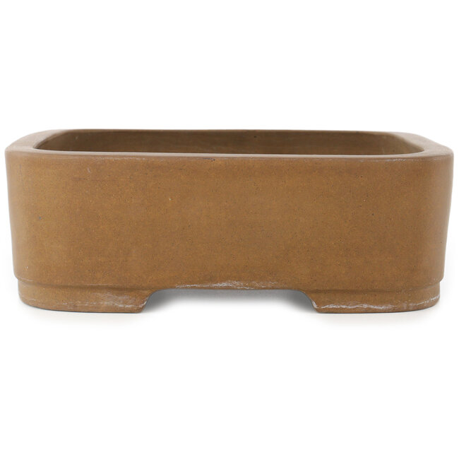 Oval unglazed bonsai pot by Shoko - 393 x 313 x 105 mm