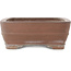 Oval unglazed bonsai pot by Keizan - 375 x 297 x 110 mm