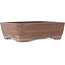 Oval unglazed bonsai pot by Keizan - 375 x 297 x 110 mm