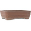 Oval unglazed bonsai pot by Keizan - 375 x 297 x 110 mm