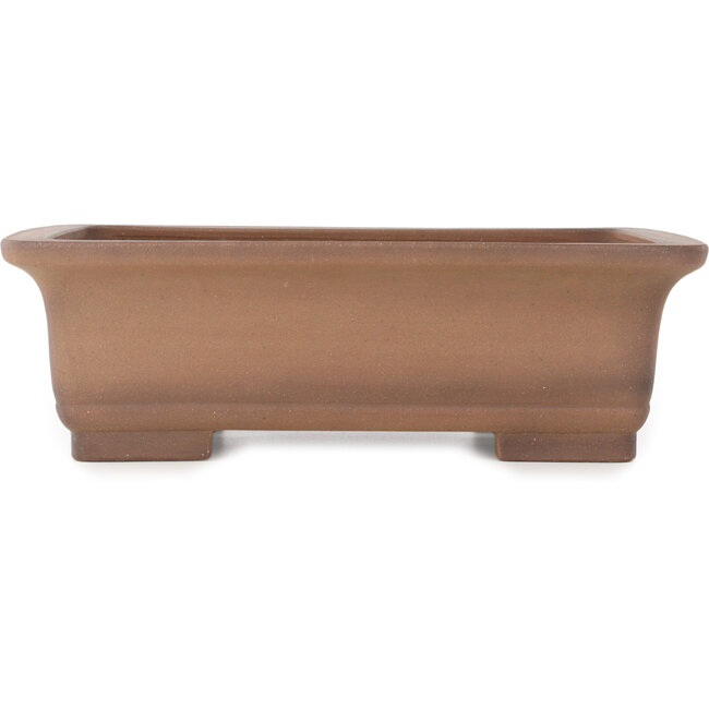 Pot à bonsaï ovale non émaillé de Sanpo - 425 x 320 x 132 mm